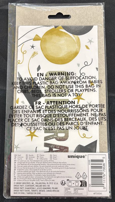 Graduation Sash ­ Foil Stamping