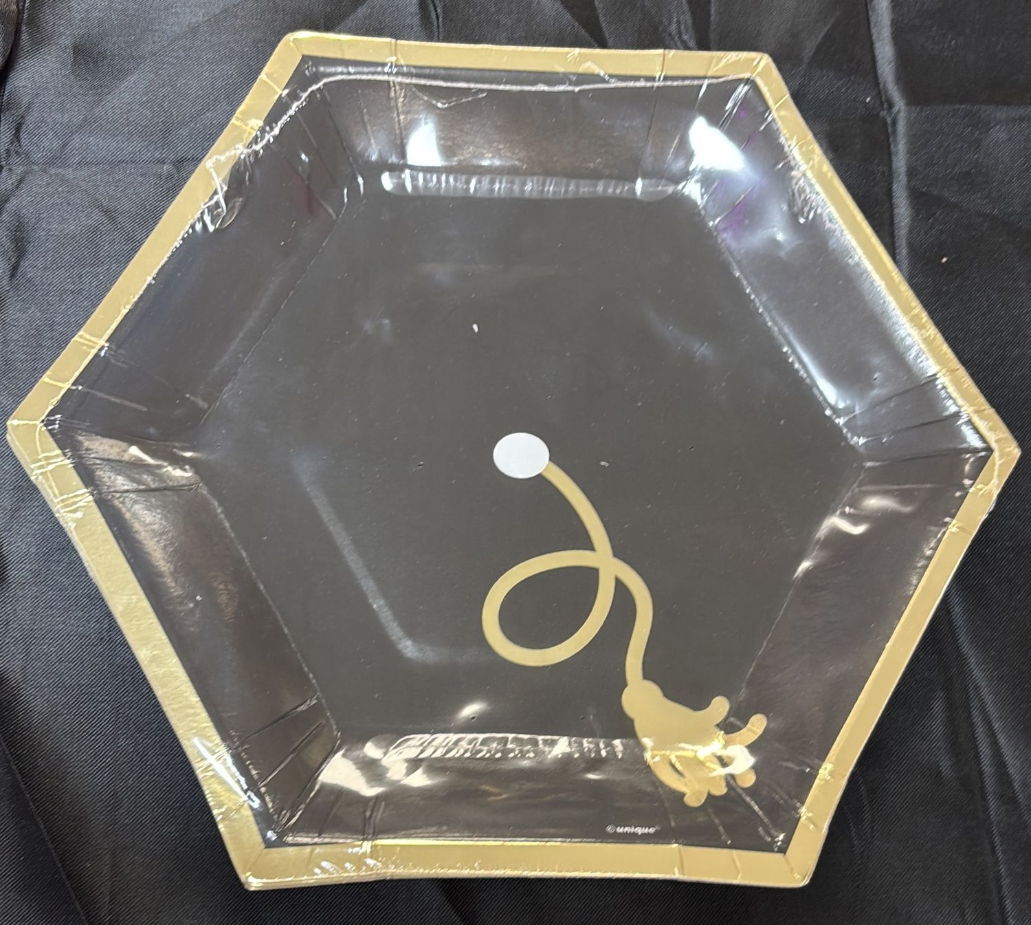 PARTY GRAD HEXAGON DINNER PLATES 8CT