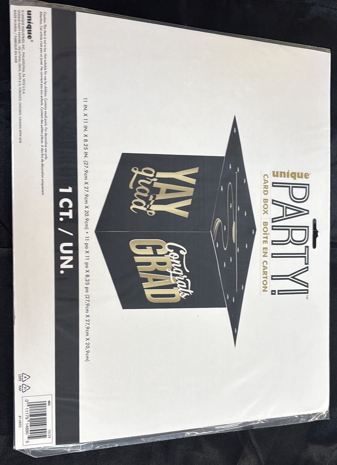 CLASSY GRAD "YAY GRAD" CAP &amp; TASSEL CARD BOX