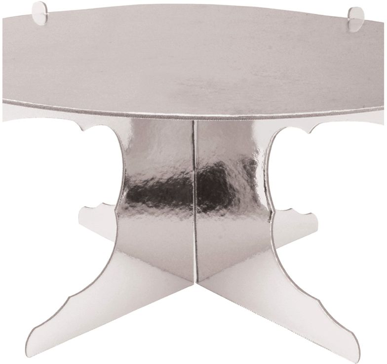 SILVER METALLIC CAKE STANDS