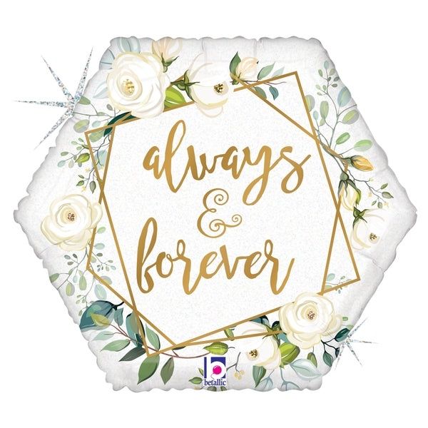HOLO ALWAYS &amp; FOREVER FOIL BALLOON 18"