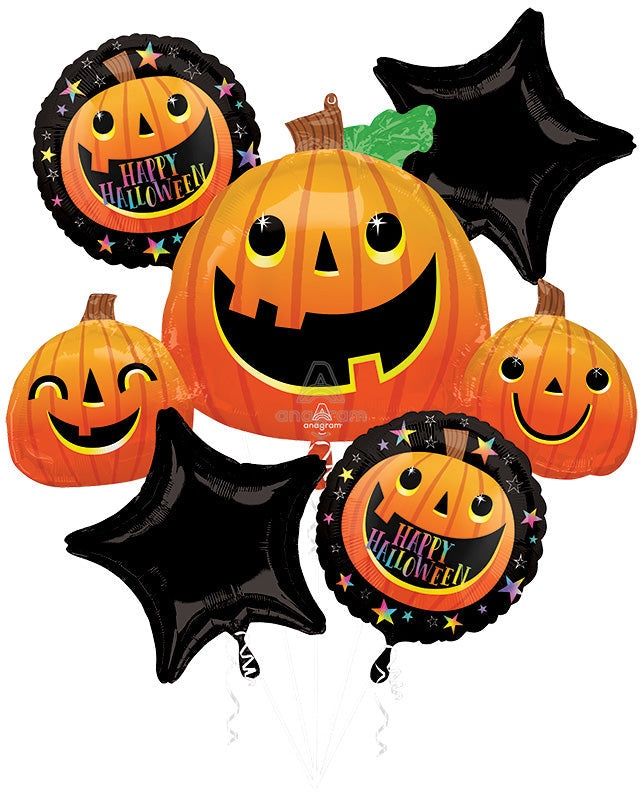 SMILEY HALLOWEEN PUMPKIN FOIL BALLOON PKG
