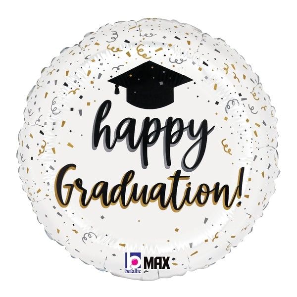 GRADUATION CONFETTI FOIL BALLOON 18"