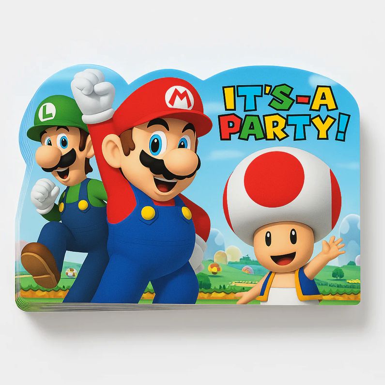 SUPER MARIO INVITATION CARD 8CT