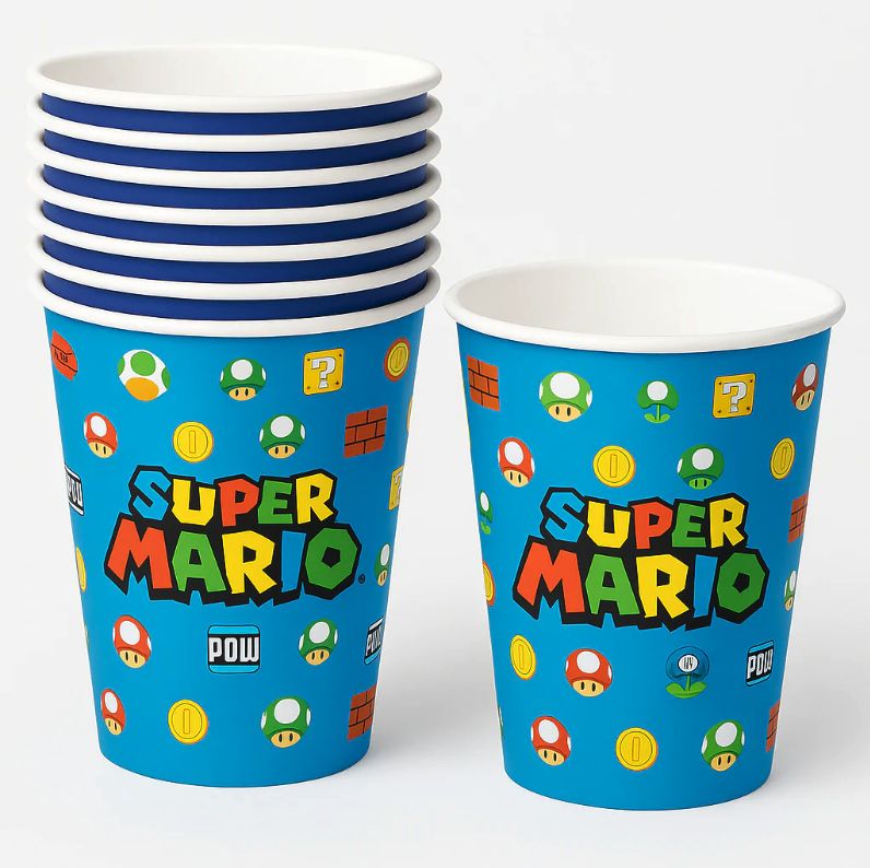 SUPER MARIO 9OZ PAPER CUPS 8CT