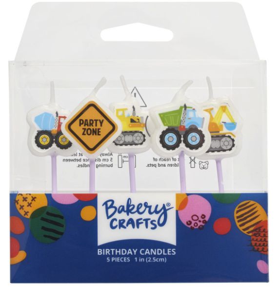 CONSTRACTION BIRTHDAY CANDLES 5CT