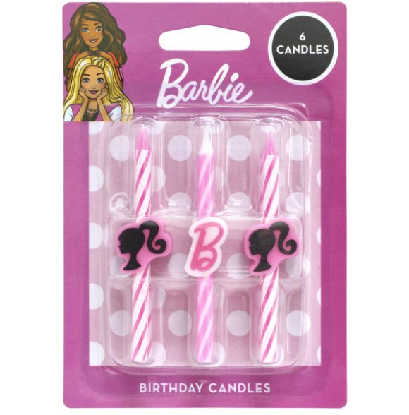 BARIBE BIRTHDAY CANDLES 6CT
