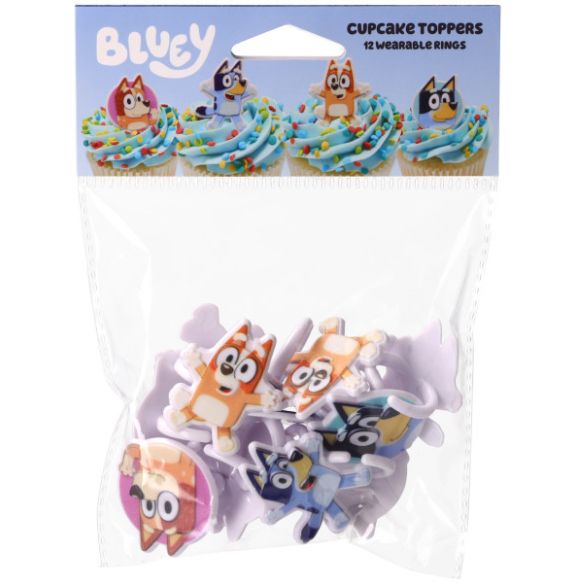 BLUEY SO MUCH FUN CUPCAKE RINGS 12CT