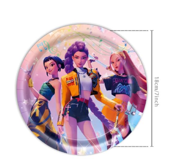 Kpop Demon Hunters Plate 7" 16Ct