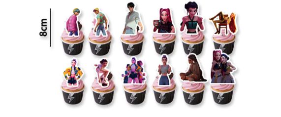 Kpop Demon Hunters Cupcake Toppers 24Ct