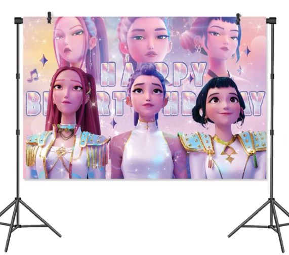 KPOP DEMON HUNTERS PLASTIC BACKDROP