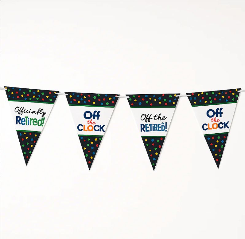 OFF THE CLOCK! RETIREMENT BANNER 15FT