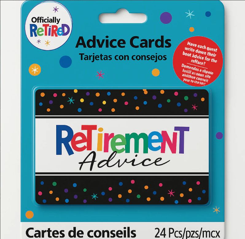 RETIREMENT PARTY ADVICE CARDS 24CT