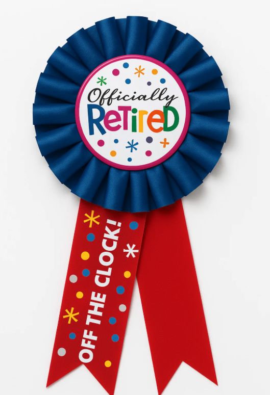 OFFICIALLY RETIRED RIBBON
