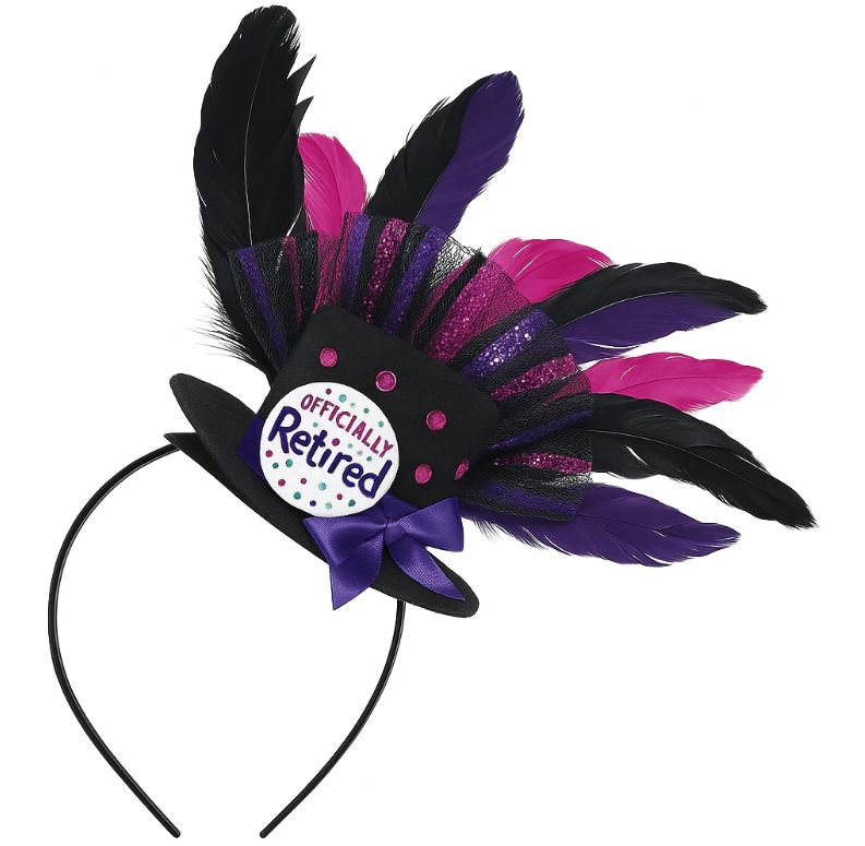 OFFICIALLY RETIRED FEATHER HEADBAND