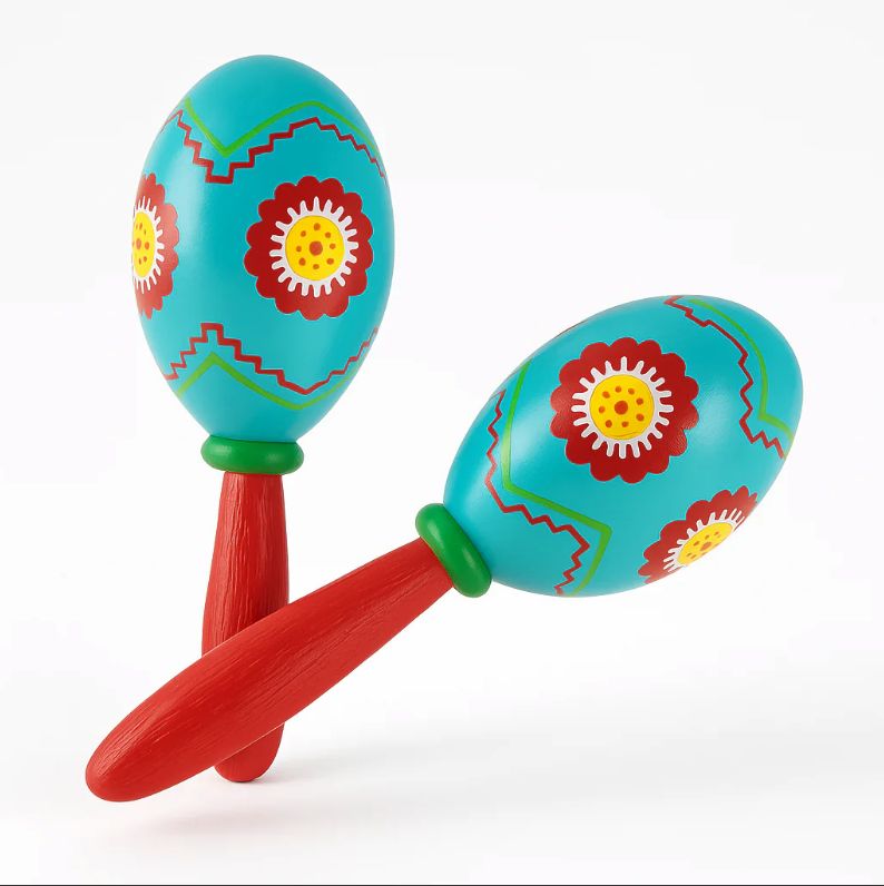 FIESTA MARACAS RED AND BLUE 2CT
