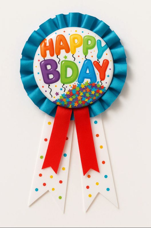 COLORFUL BIRTHDAY AWARD RIBBON