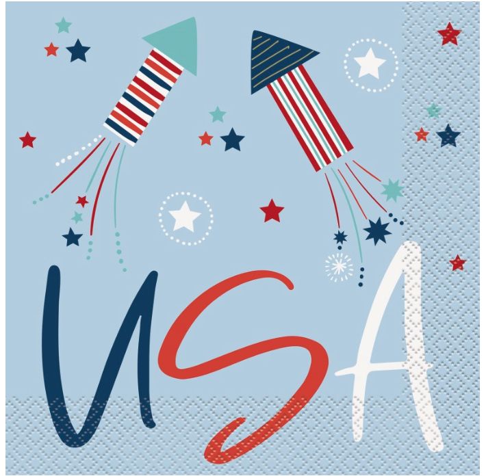 USA LUNCHEON NAPKINS 24CT