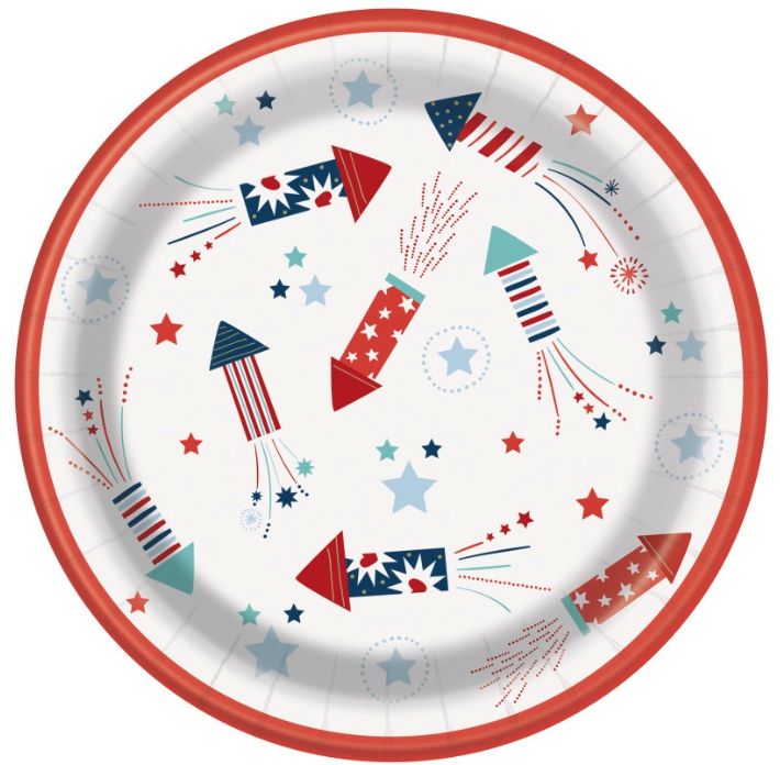 Usa Celebration 7" Dessert Plates 12Ct