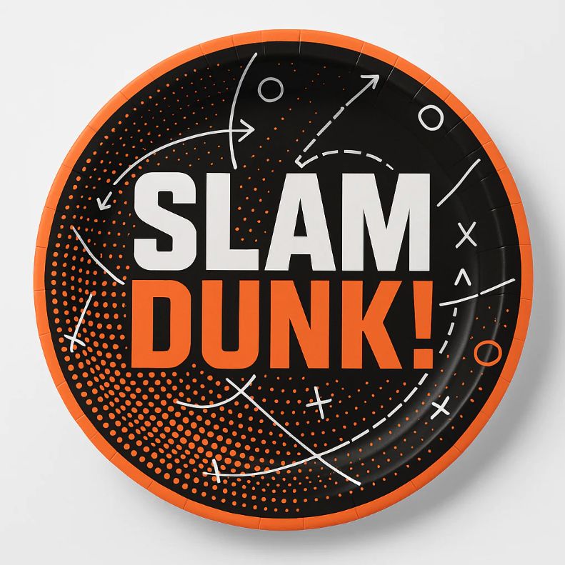 Slam Dunk Basketball 7" Dessert Plate