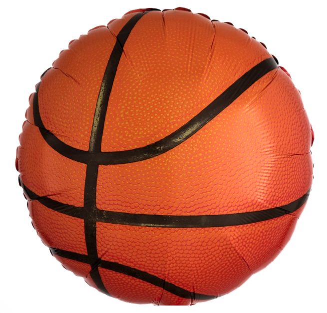 Metallic Basketball 18" Foil Balloon