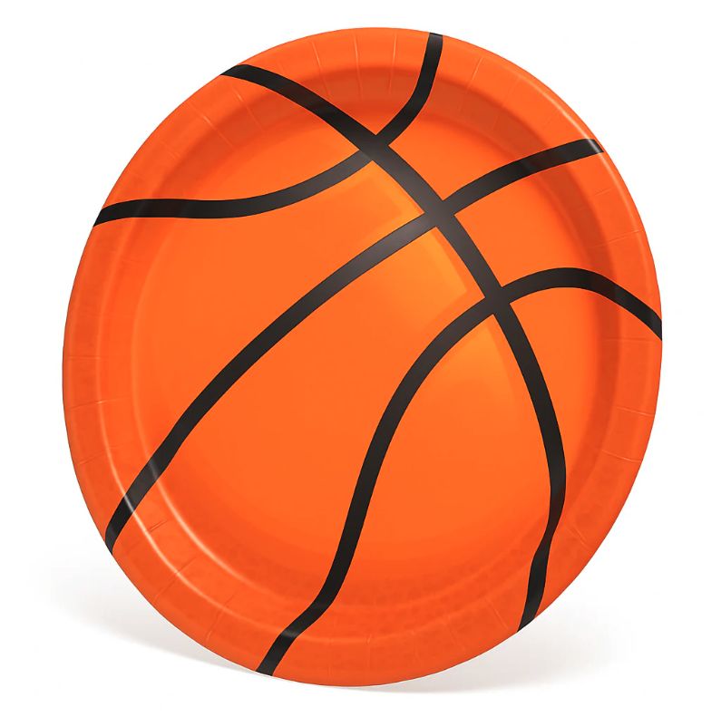 Slam Dunk Basketball 10" Dinner Plate 20Ct