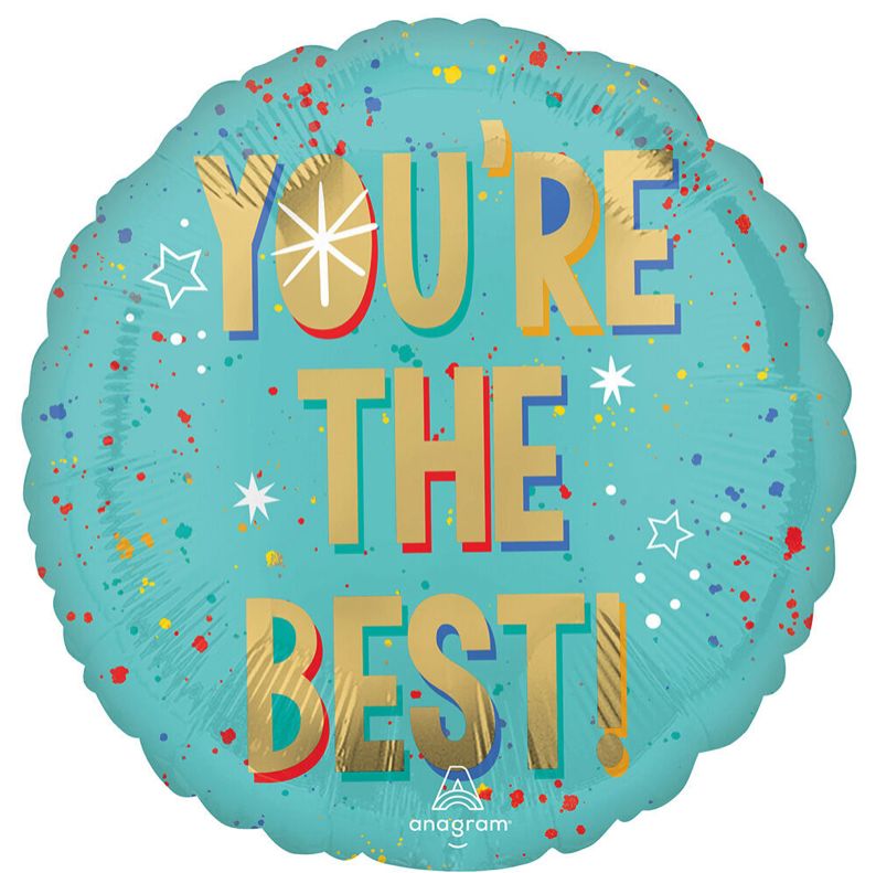 17" Sentiment - You'Re The Best Splash Balloon