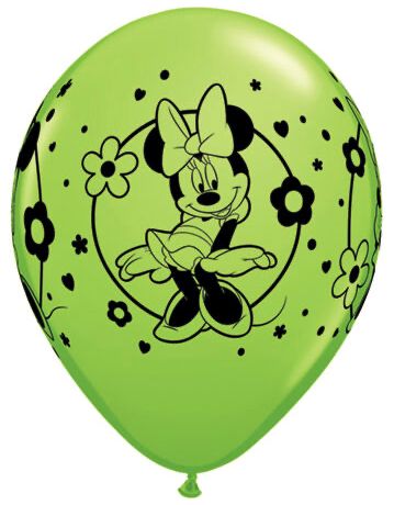 11" Minnie Mouse Latex Asst 25Ct