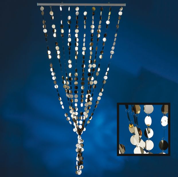 METALLIC GOLD SEQUIN BACKDROP CURTAIN 36" X 69"