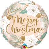 Merry Christmas Floral 18"