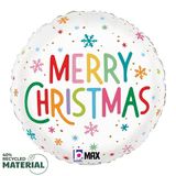 Merry Christmas Color Snowflakes18"