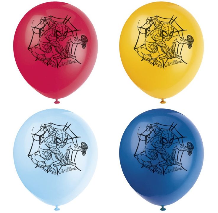 Spiderman 12" Latex Balloons 8Ct