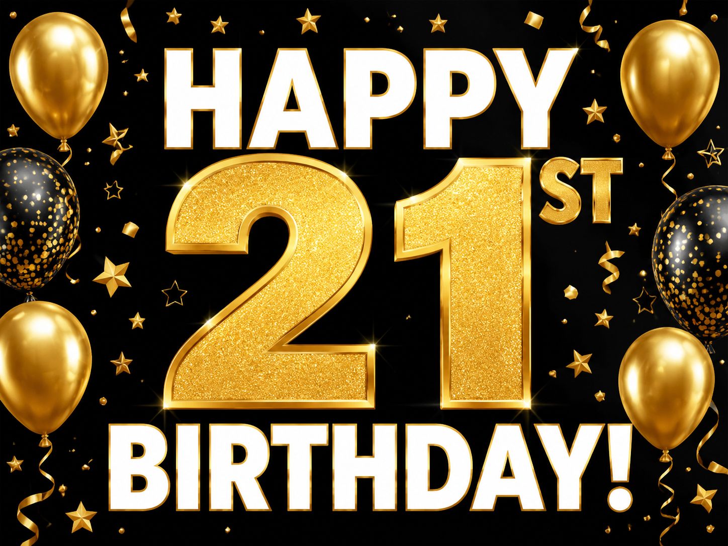 24" X 18" 21St Birthday Yard Sign - Back