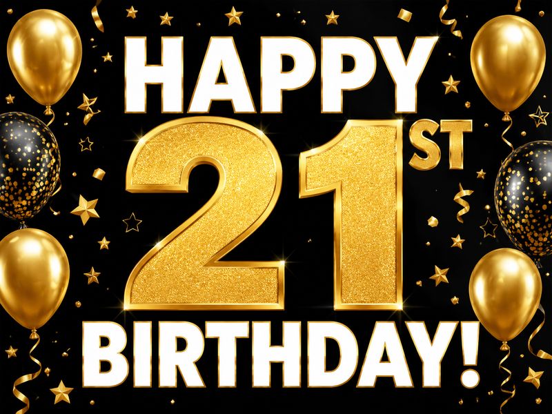 24" X 18" 21St Birthday Yard Sign - Back