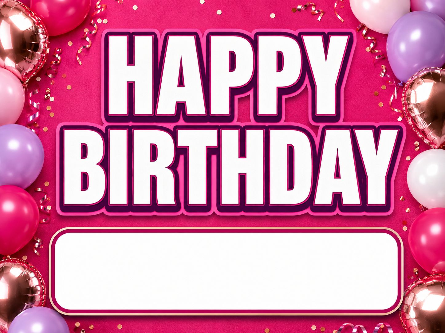 24" x 18" HBD Yard Sign Pink