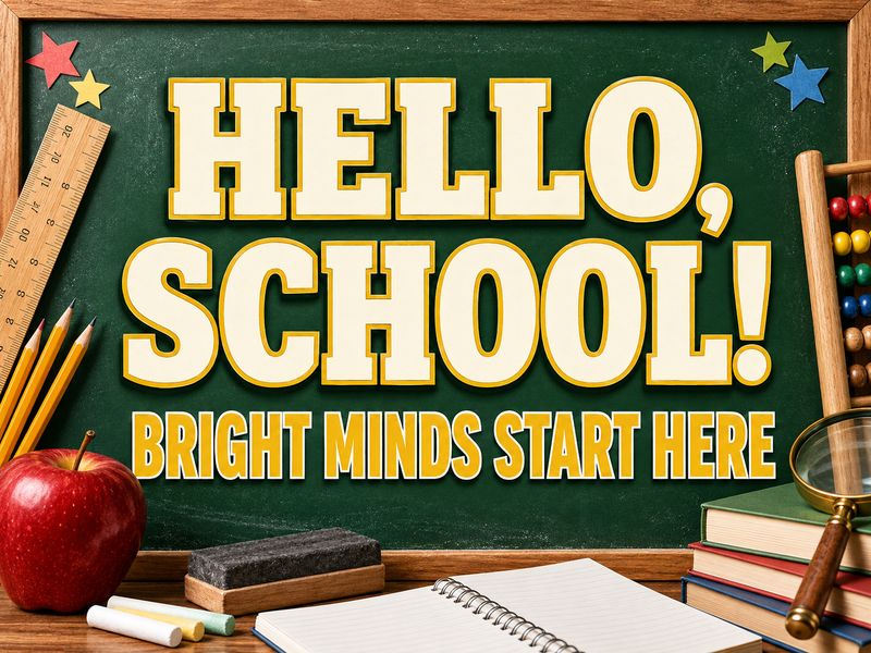 24" X 18" Back To School - Hello School