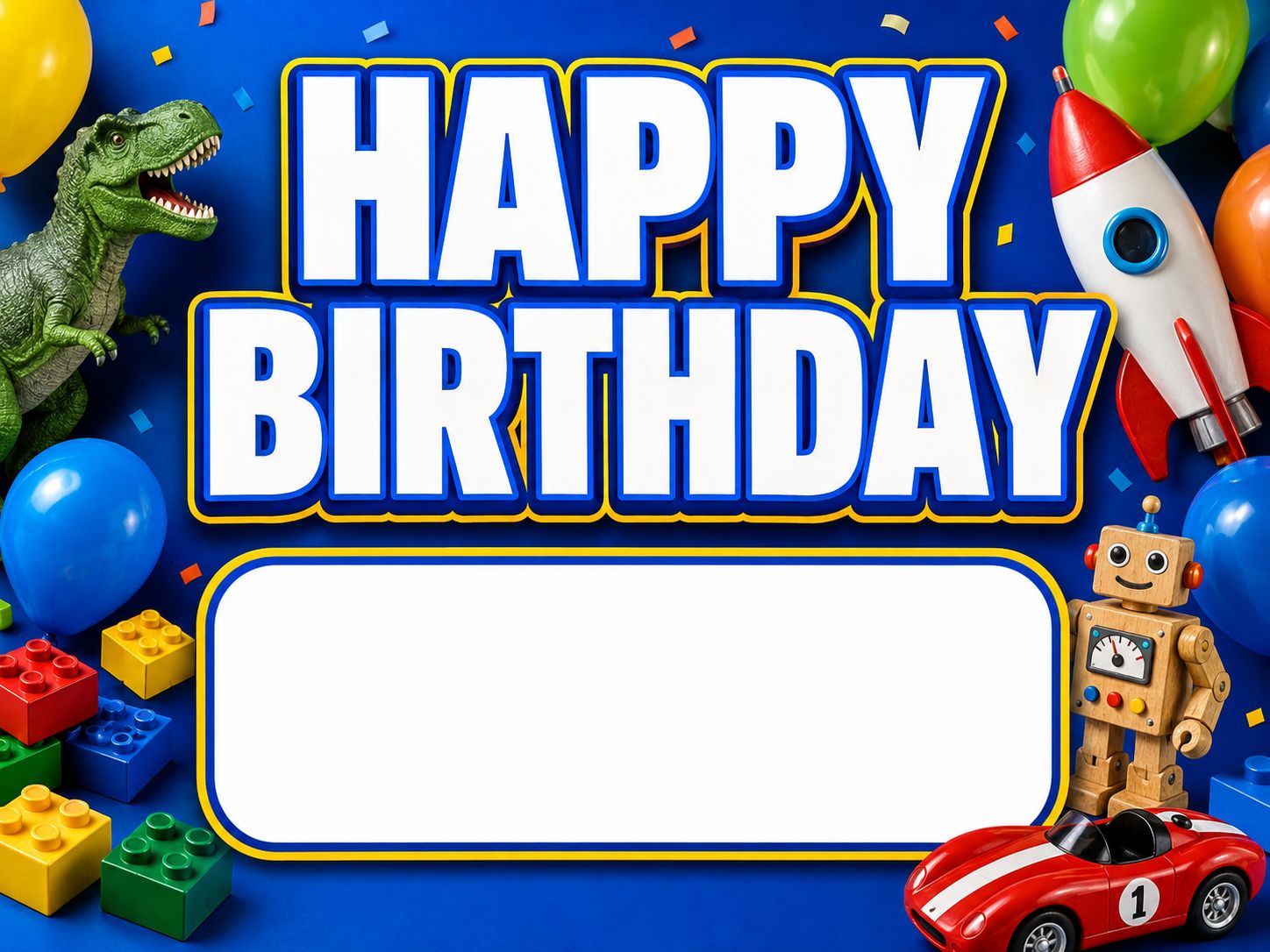 24" x 18" HBD Yard Sign Blue