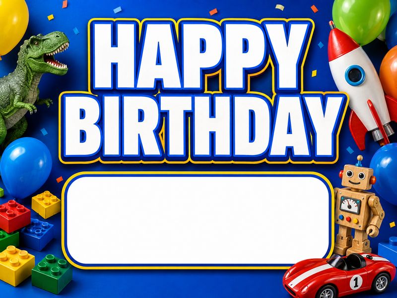 24" x 18" HBD Yard Sign Blue