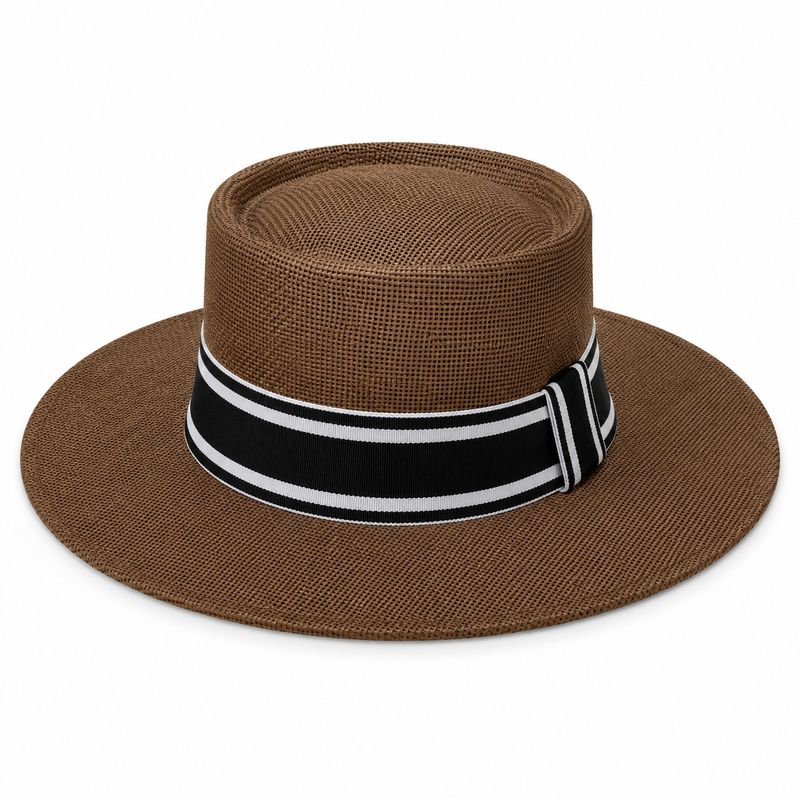 Men's Hat Round Dark Brown