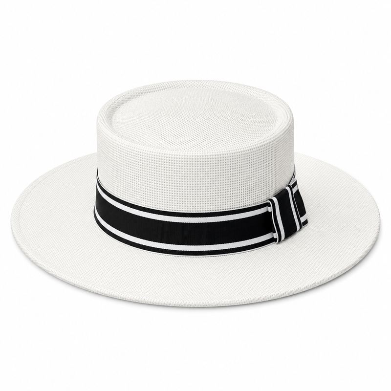 Men's Hat Round White