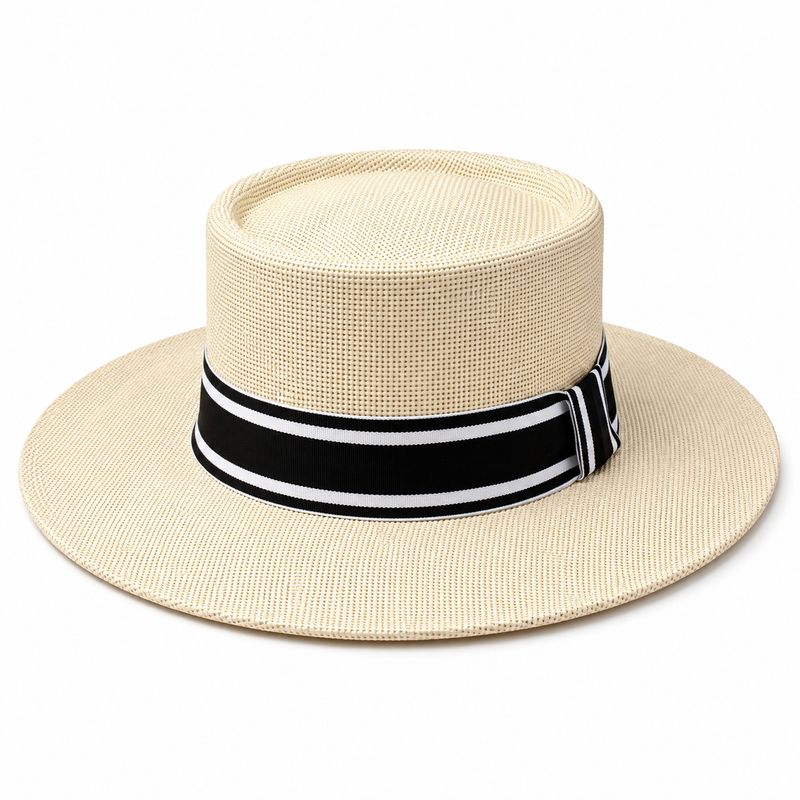 Men's Hat Round Cream