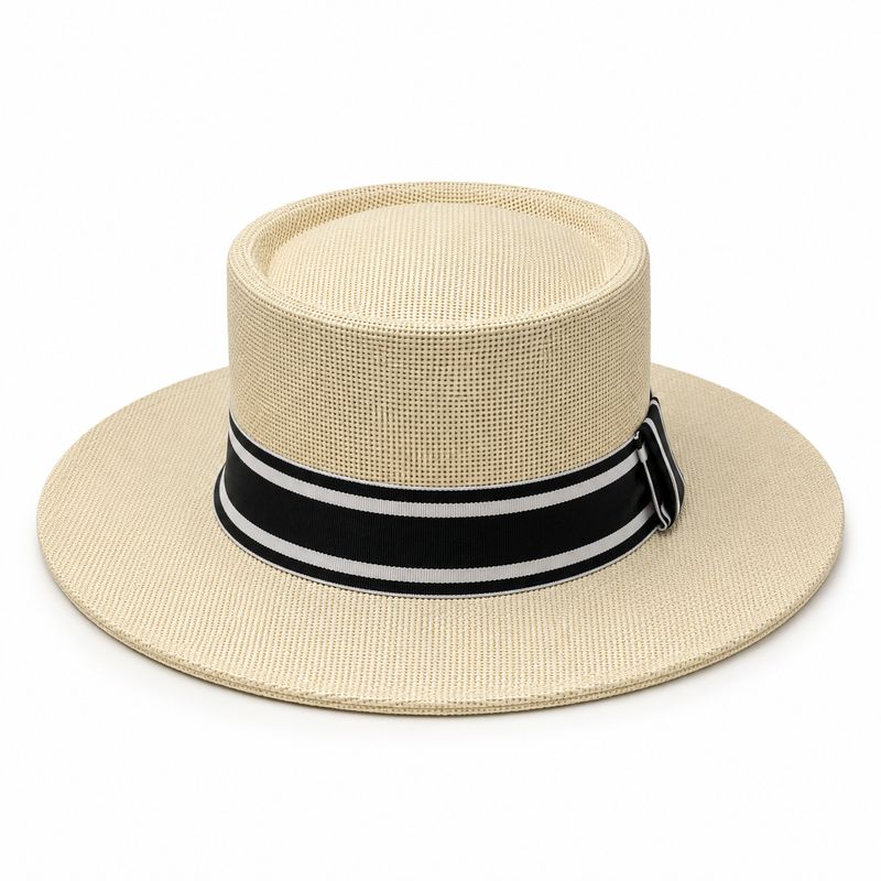 Men's Hat Round Beige