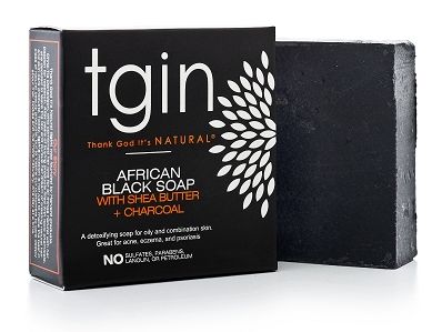 TGIN AFRICAN BLACK SOAP WITH SHEA BUTTER 4OZ