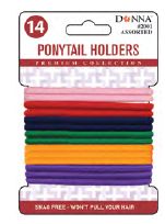 14PC PONYTAIL HOLDERS ASST