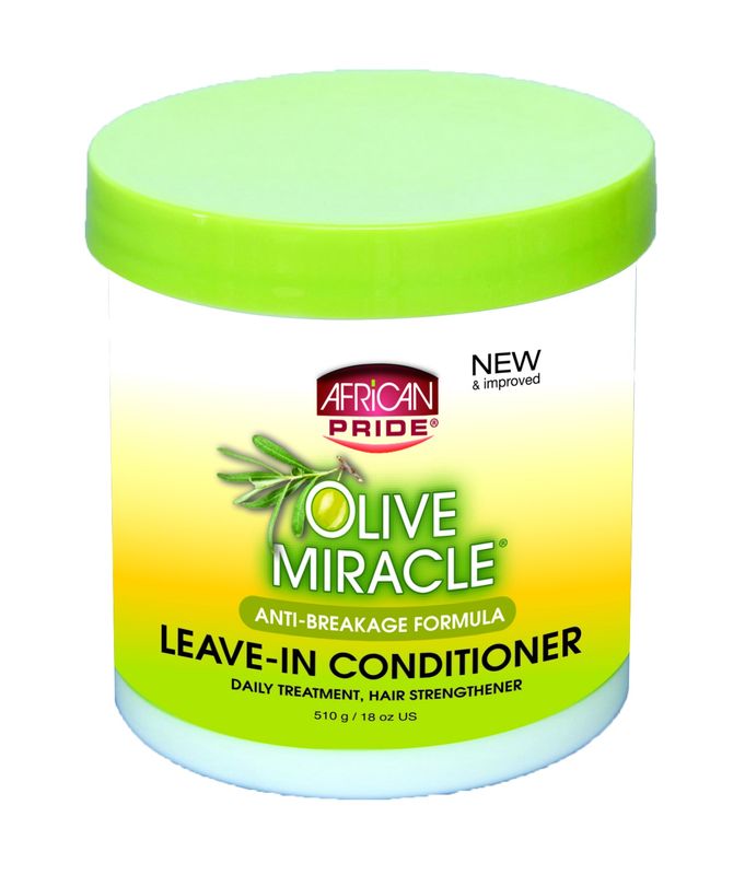 AFRICAN PRIDE OLIVE MIRACLE LEAVE-IN CONDITIONER CREME (JAR) 15OZ