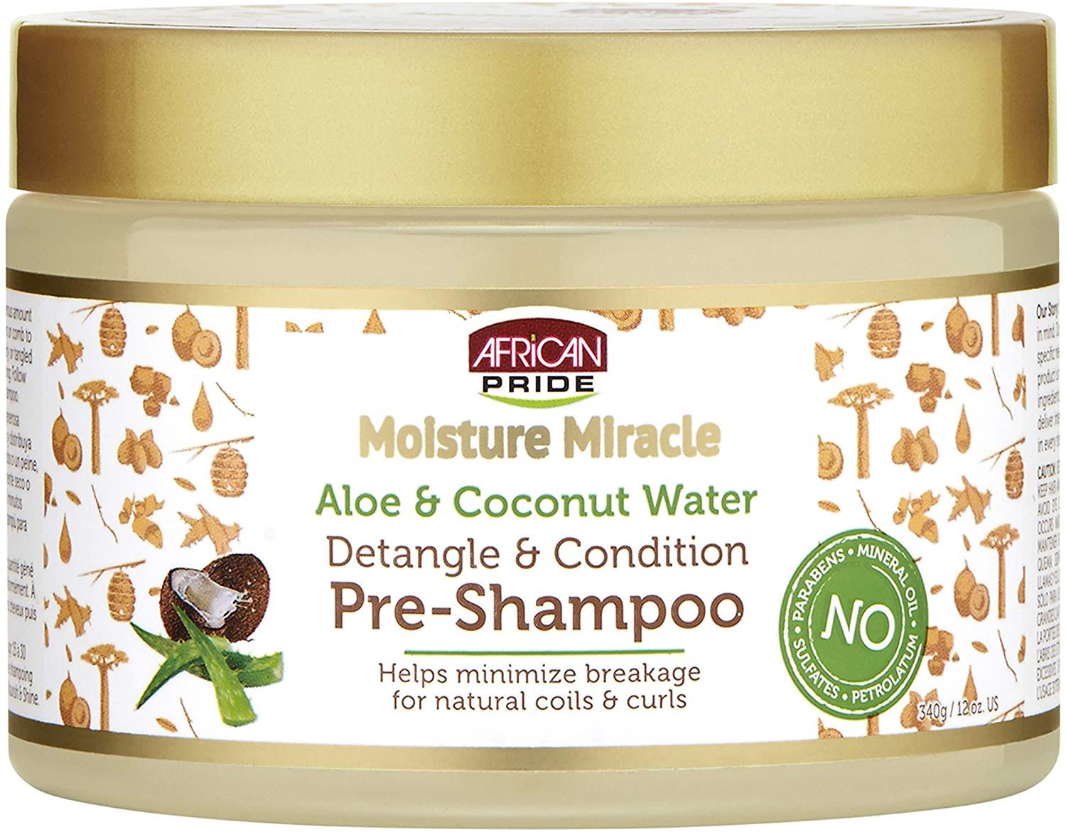 AFRICAN PRIDE ALOE AND COCONUT WATER PRE SHAMPOO 12OZ