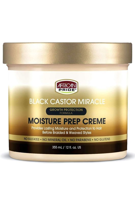 AFRICAN PRIDE BLACK CASTOR MIRACLE MOISTURE PREP CREAM 8OZ