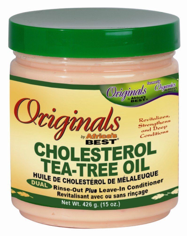 AFRICAS BEST CHOLESTEROL TEA-TREE OIL RINSE-OUT &amp; LEAVE-IN CONDITIONER 15OZ