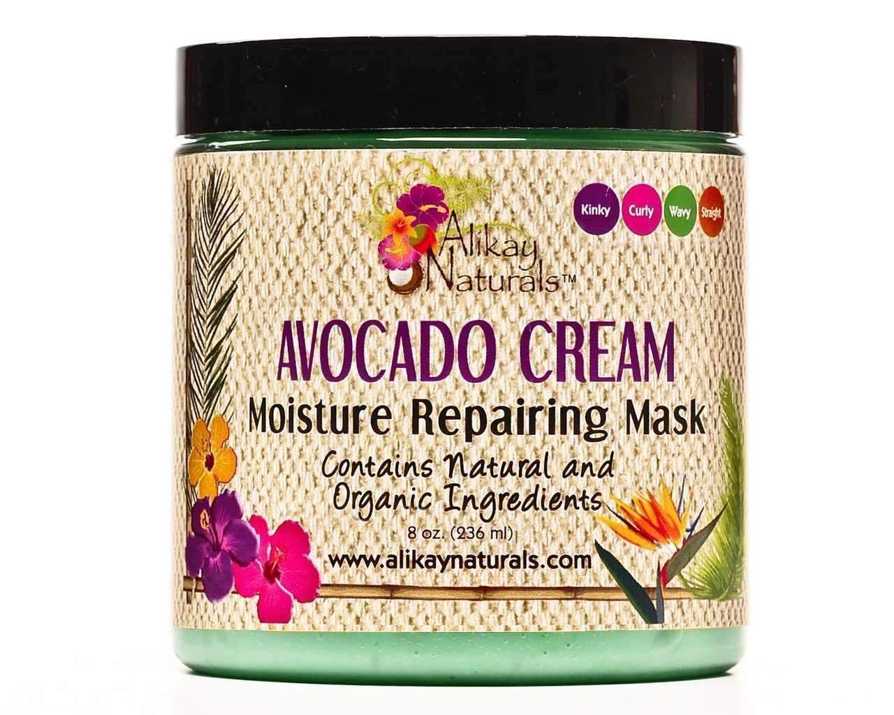 ALIKAY NATURALS AVOCADO CREAM MOISTURE REPAIRING HAIR MASK 8OZ