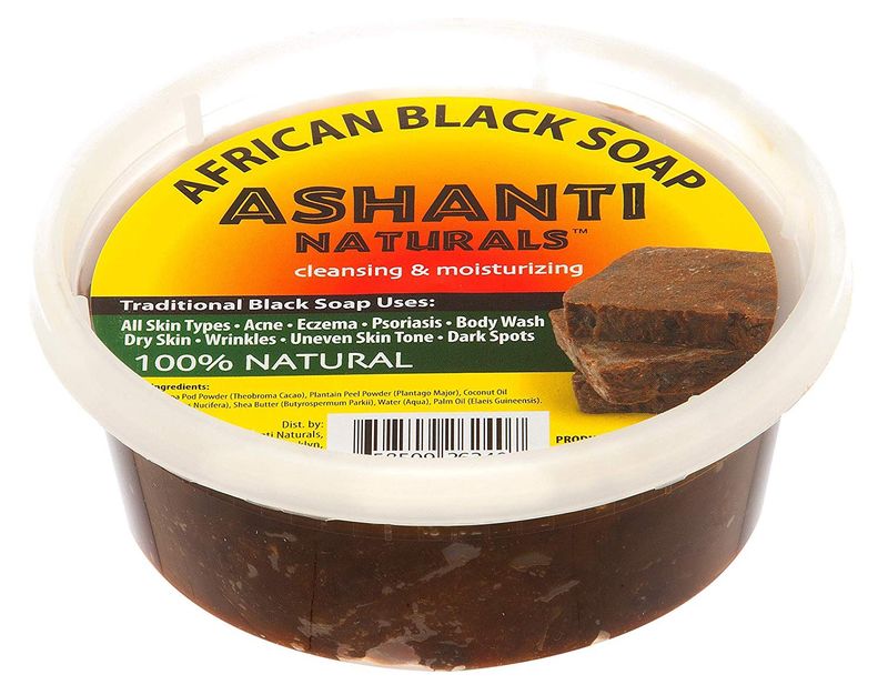 ASHANTI NATURALS AFRICAN BLACK SOAP 8OZ